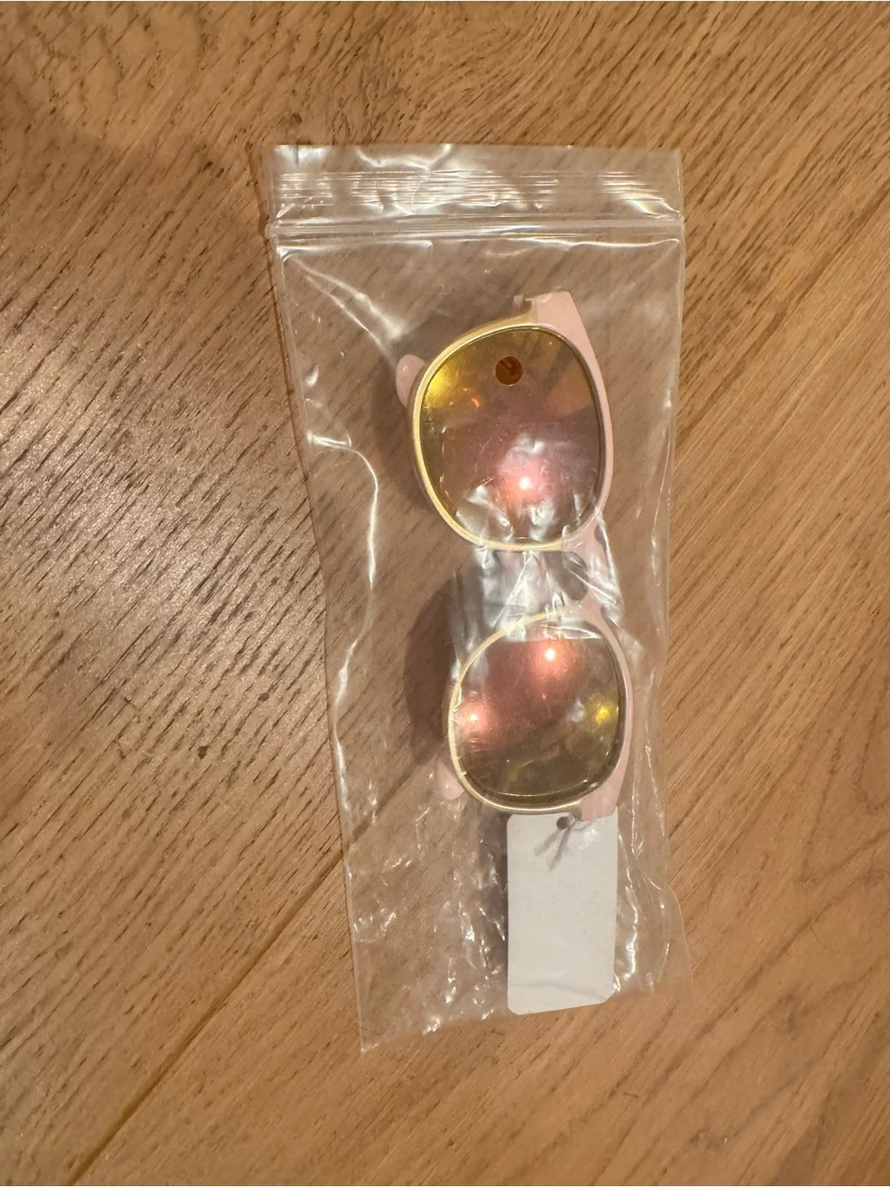 Baby Pink Sunglasses with Mirrored Lenses - NWT